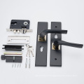 Solid Wood Door Lock Simple Black Household Silent Door Handle GO-SX